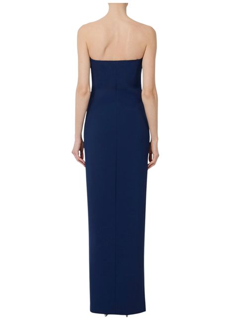 Abito Red Carpet in doppio crêpe leggero con dettaglio gioiello ELISABETTA FRANCHI | Abiti | ABR4652E2DC8